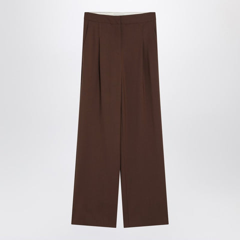 Loulou Studio Loulou Studio Brown wide pants in wool