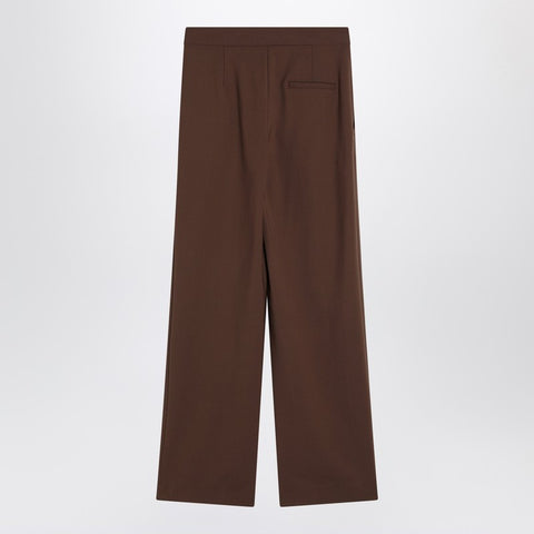 Loulou Studio Loulou Studio Brown wide pants in wool