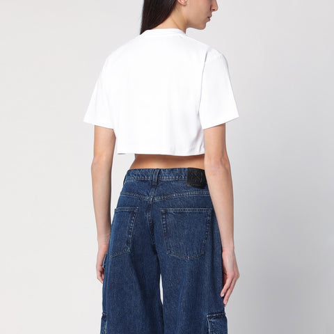 Off White Off White Off-White™ White cropped T-shirt with logo