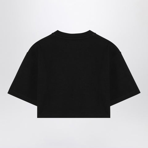 Off White Off White Off-White™ Black cropped T-shirt with logo