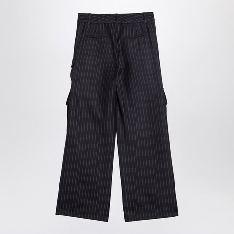 Off White Off White Off-White™ Wide grey pinstripe cargo trousers