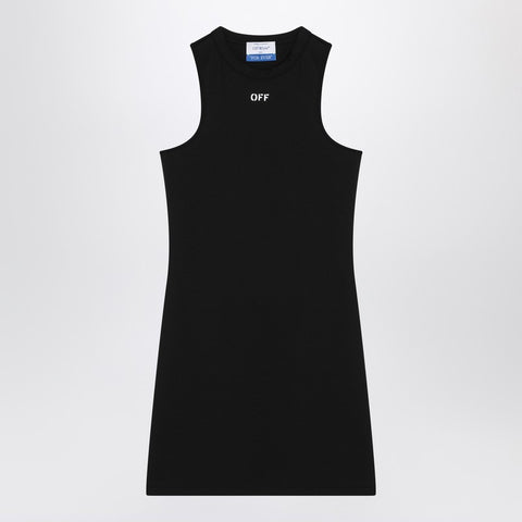 Off White Off White Off-White™ Black mini dress with logo