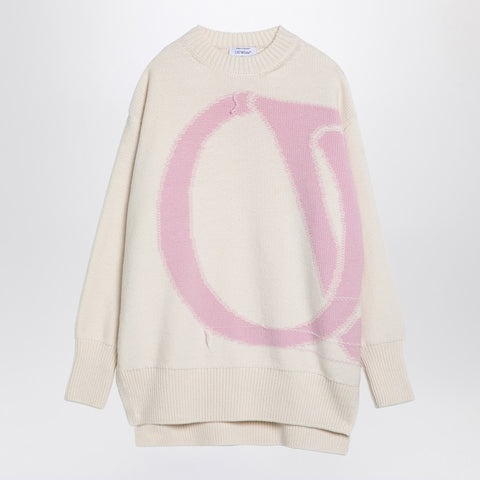 Off White Off White Off-White™ Cream/pink over sweater in wool