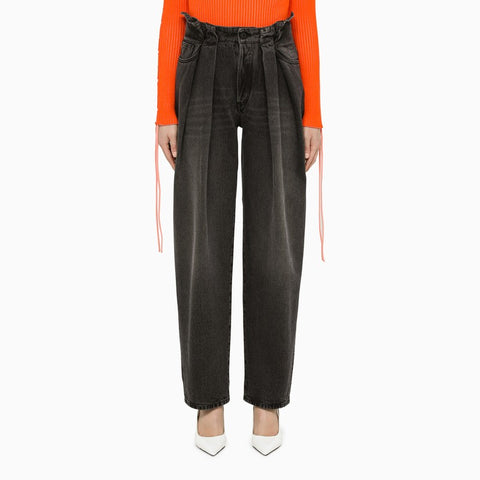 Off White Off White Off-White™ Black washed balloon jeans