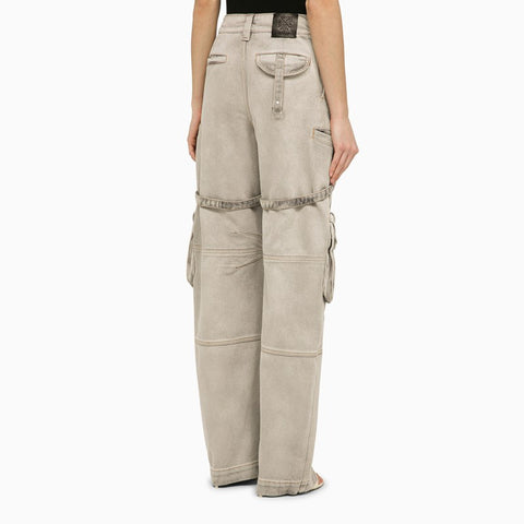 Off White Off White Off-White™ Oversized cargo jeans in burnt denim