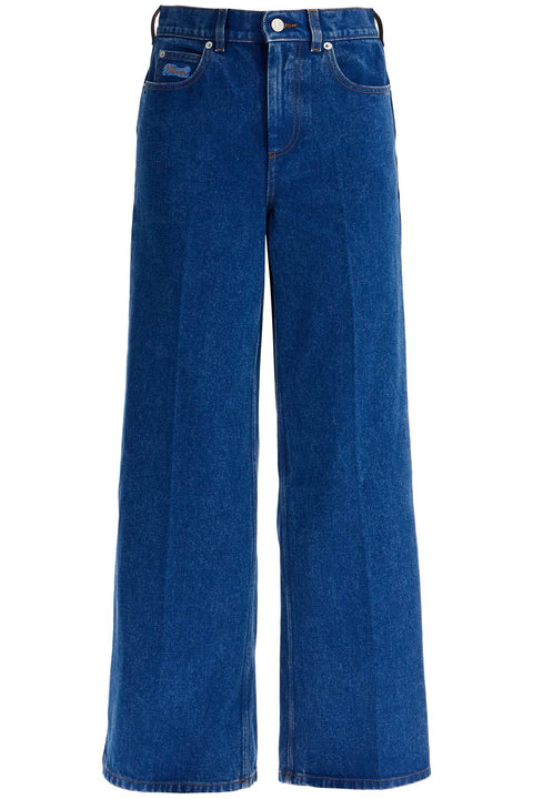 Marni Marni wide flared leg jeans with a