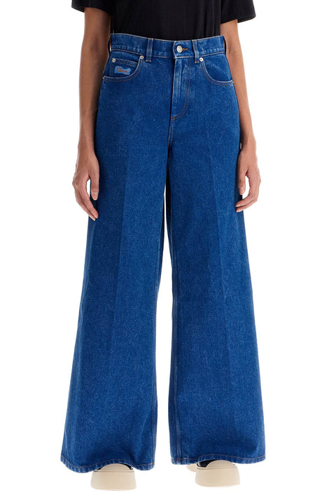Marni Marni wide flared leg jeans with a