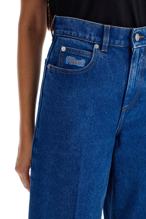 Marni Marni wide flared leg jeans with a