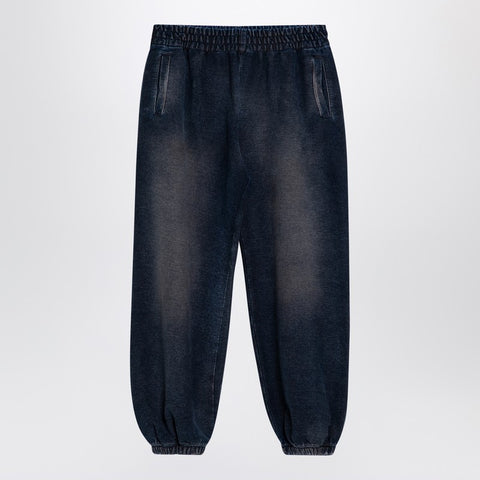 Palm Angels Palm Angels Black washed cotton wide trousers