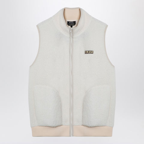 A.P.C. A.P.C. White fleece zipped waistcoat