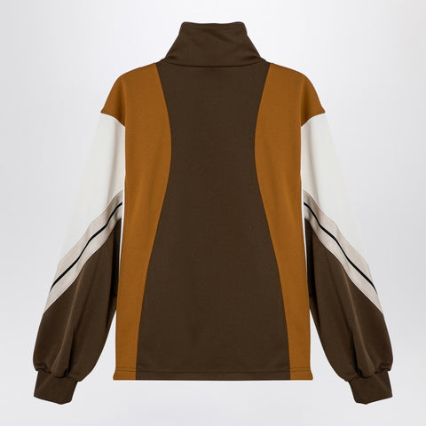 Palm Angels Palm Angels Sweatshirt over colour-block brown/ochre