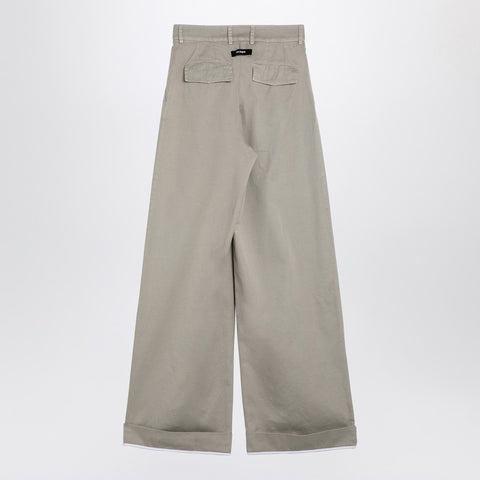 Palm Angels Palm Angels Beige cotton wide trousers