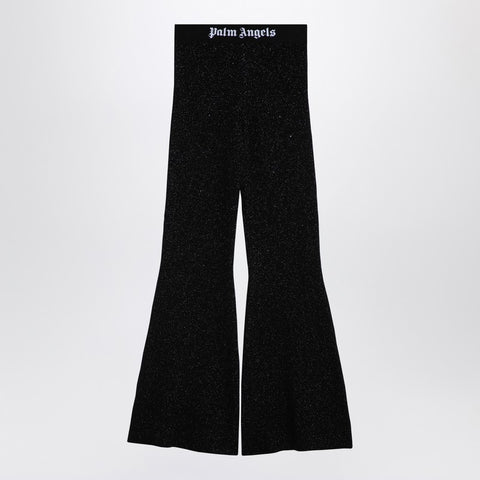 Palm Angels Palm Angels Black lurex viscose blend trousers