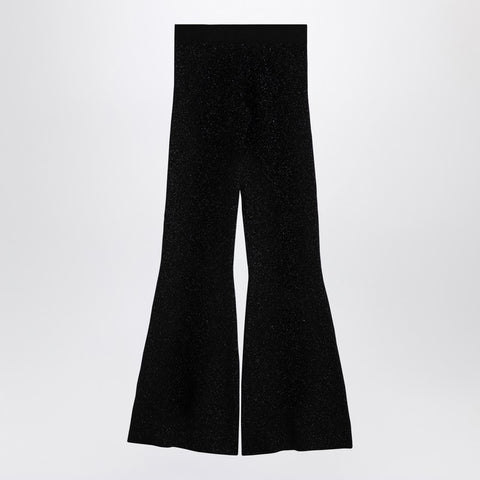 Palm Angels Palm Angels Black lurex viscose blend trousers