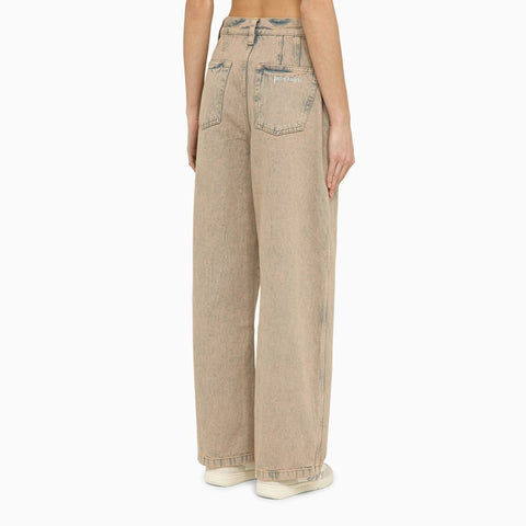 Palm Angels Palm Angels Wide jeans in pinkish denim