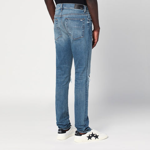 Amiri AMIRI Blue skinny jeans with rips