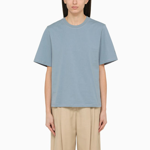 By Malene Birger By Malene Birger Large round-neck blue T-shirt in organic cotton