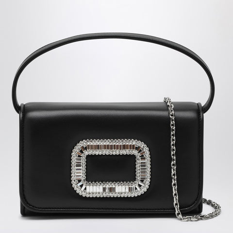 Roger Vivier ROGER VIVIER Black leather Micro Pilgrim bag