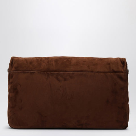 Roger Vivier ROGER VIVIER Brown suede Viv'' Choc leather shoulder bag