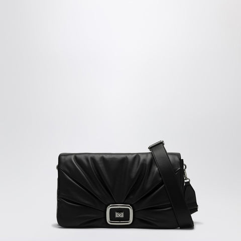 Roger Vivier ROGER VIVIER Viv'' Choc Large black leather bag