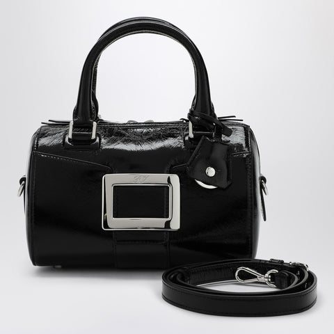Roger Vivier ROGER VIVIER Belle Vivier Mini Bowling Bag in black patent leather