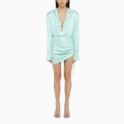 David Koma David Koma Aqua green wool mini dress