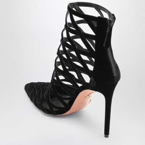 Aquazzura Aquazzura Black perforated décolleté with zip