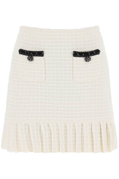 Self-Portrait Self-Portrait Self Portrait knitted mini skirt with sequins