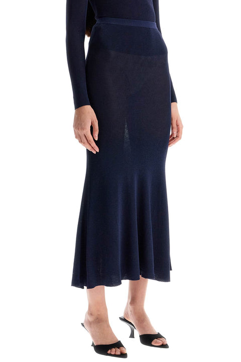 Self-Portrait Self-Portrait Self Portrait long lurex knit skirt