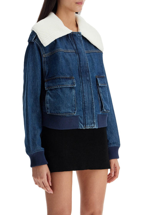 Self-Portrait Self-Portrait Self Portrait denim bomber jacket for