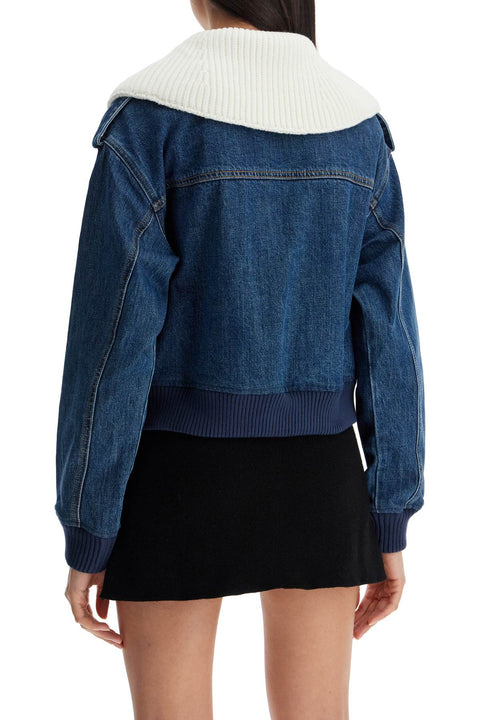 Self-Portrait Self-Portrait Self Portrait denim bomber jacket for