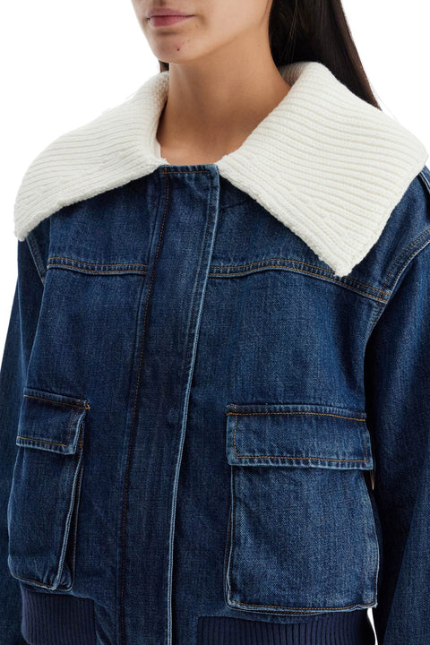 Self-Portrait Self-Portrait Self Portrait denim bomber jacket for