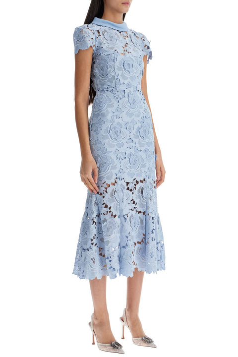 Self-Portrait Self-Portrait Self Portrait floral lace midi dress with eight