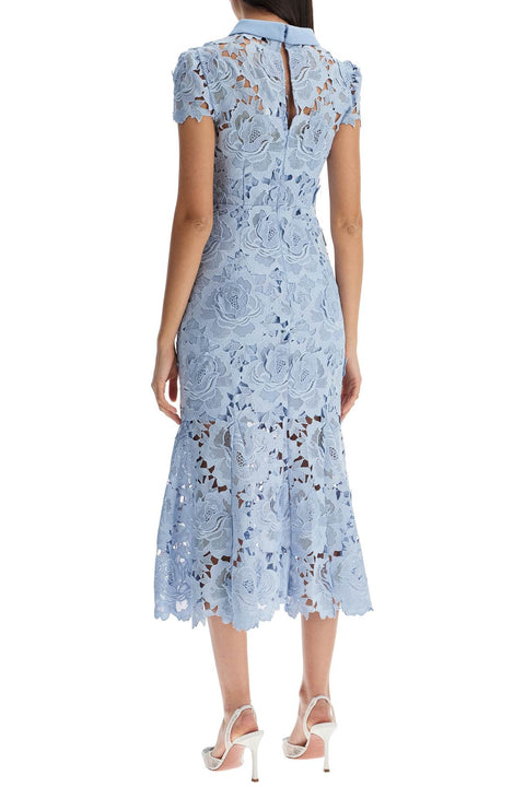 Self-Portrait Self-Portrait Self Portrait floral lace midi dress with eight