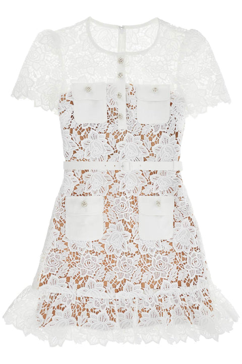 Self-Portrait Self-Portrait Self Portrait lace mini dress with belt