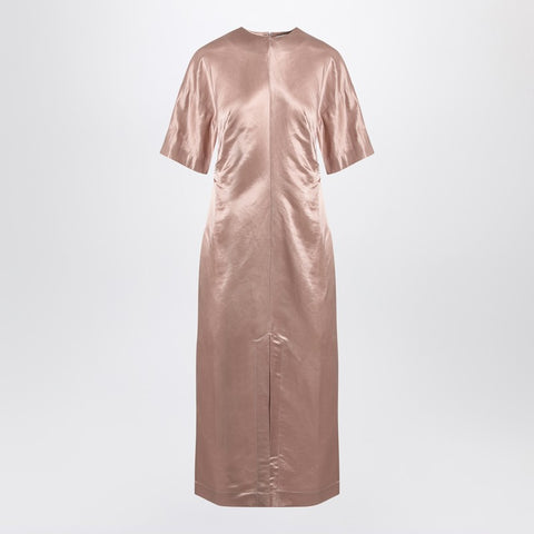 Loulou Studio Loulou Studio Long antique pink dress in linen and silk