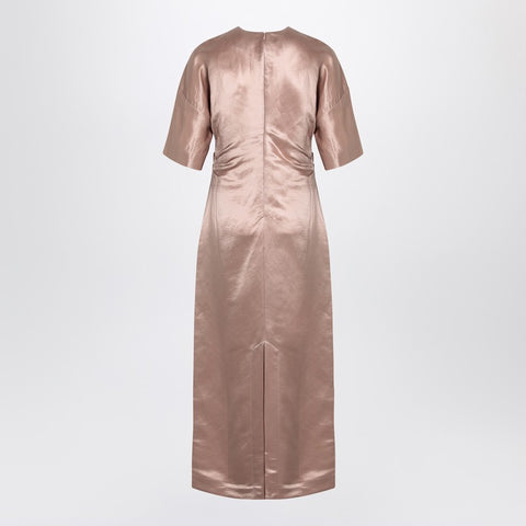 Loulou Studio Loulou Studio Long antique pink dress in linen and silk