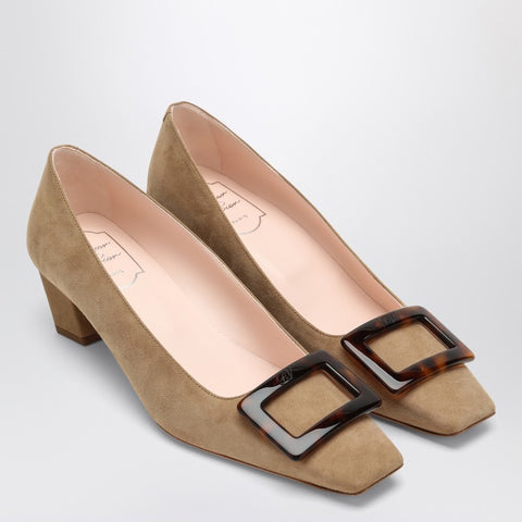 Roger Vivier ROGER VIVIER Belle Vivier tobacco suede Décolletté