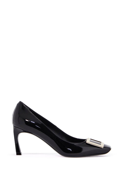 Roger Vivier Roger Vivier belle vivier t.70 black calfskin pumps with metal buckle