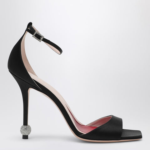 Roger Vivier ROGER VIVIER Black sandal with jewelled heel