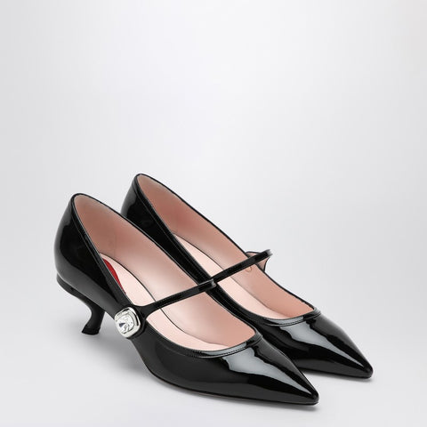 Roger Vivier ROGER VIVIER Black patent leather Mary Jane Virgule decolletés