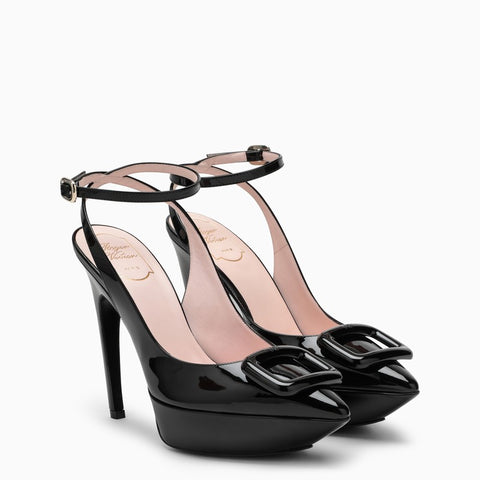 Roger Vivier ROGER VIVIER High black patent leather sandal