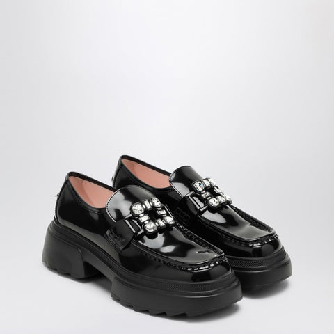Roger Vivier ROGER VIVIER Wallaviv black patent leather platform loafer