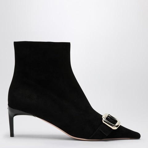 Roger Vivier ROGER VIVIER Black Viv Canard suede ankle boots