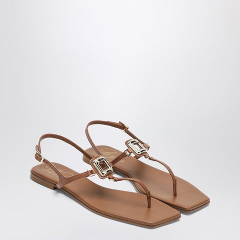 Roger Vivier ROGER VIVIER Brown leather Viv by The Sea sandals