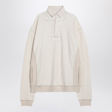Maison Margiela Maison Margiela Distressed-effect ecru sweatshirt