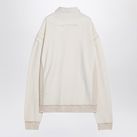 Maison Margiela Maison Margiela Distressed-effect ecru sweatshirt