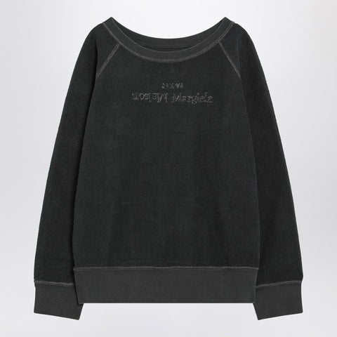 Maison Margiela Maison Margiela Faded black sweatshirt in cotton with logo