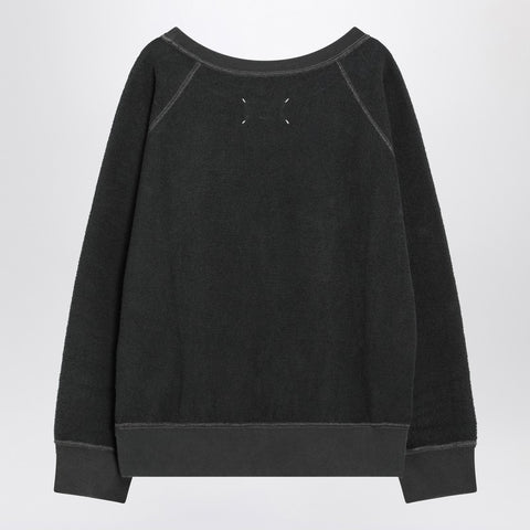 Maison Margiela Maison Margiela Faded black sweatshirt in cotton with logo