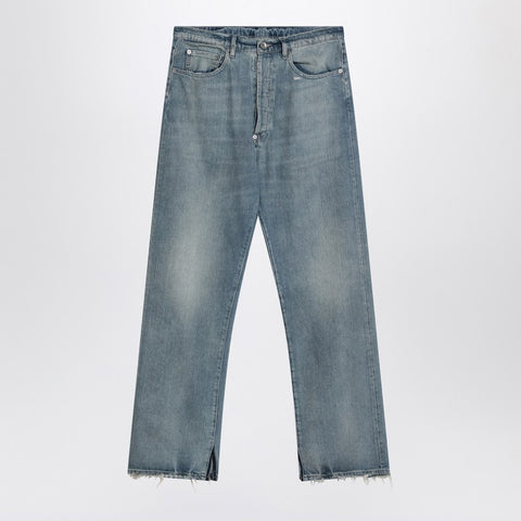 Maison Margiela Maison Margiela Blue washed-effect jeans with buckle